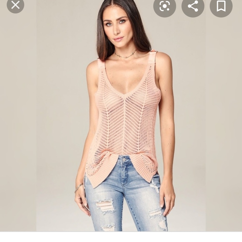 NWT bebe stitch top